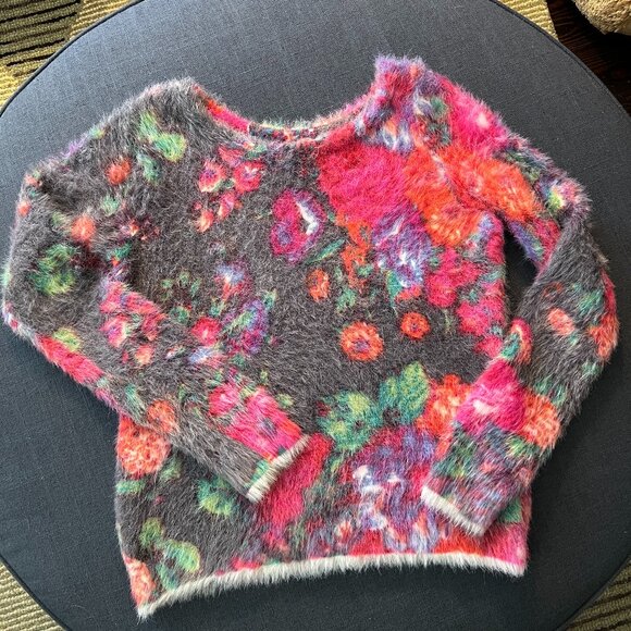 Anthropologie // Meadow Rue // Eyelash Floral Long Sleeve Sweater // Size XS - Picture 1 of 4